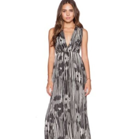 NWOT Alice + Olivia Lexa Plunge Maxi Dress - Picture 6 of 13
